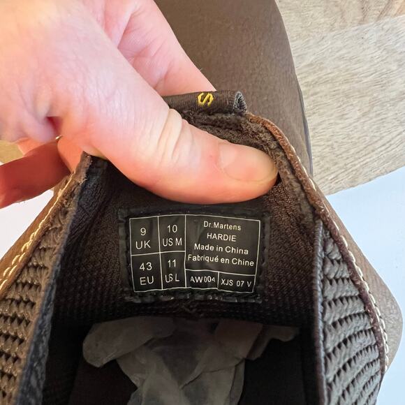 Dr. Martens Hardie II Brown Leather Chelsea Work Boots Unisex Size W11/M10 NEW - Picture 7 of 10